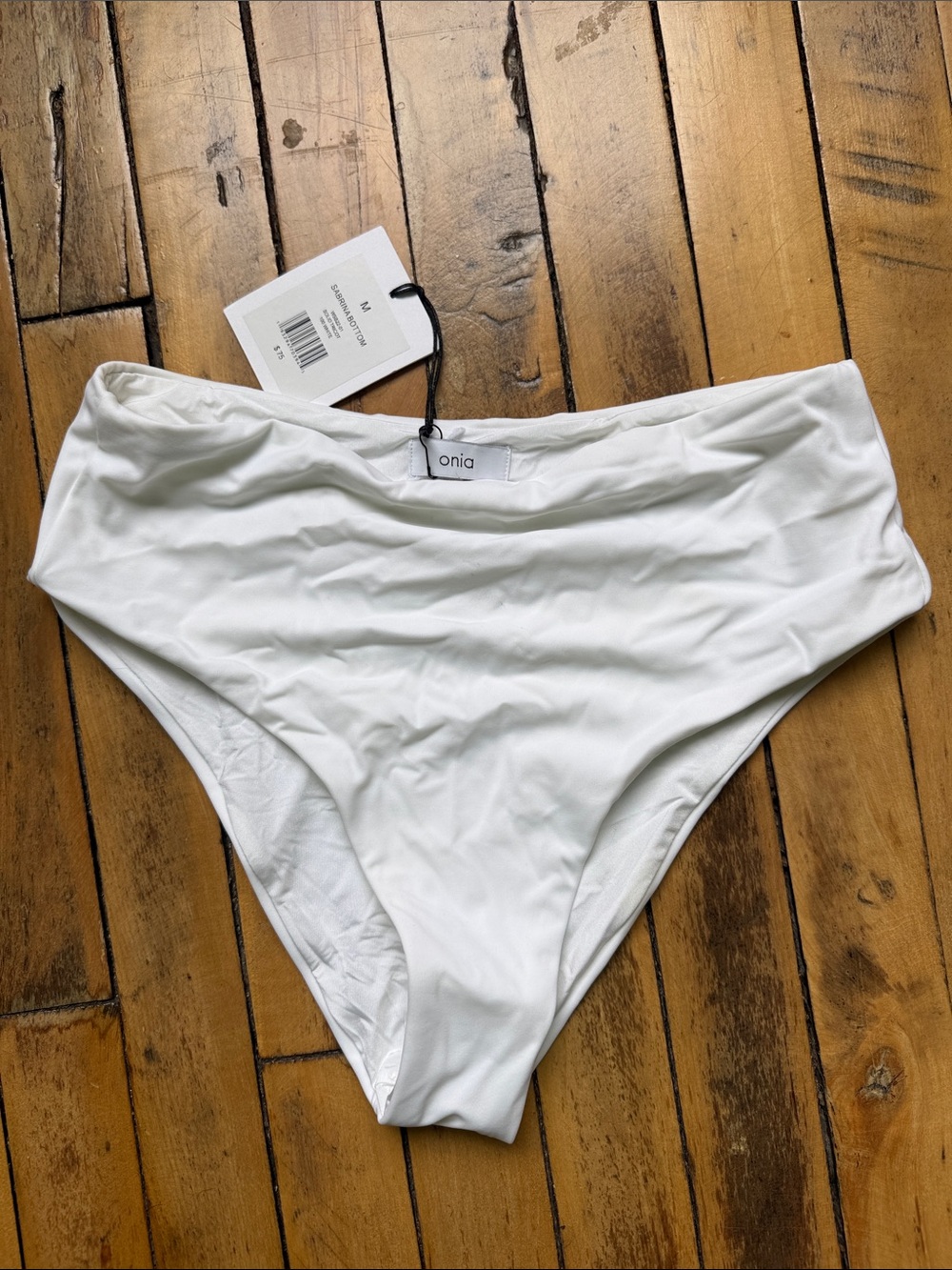 Onia White High-Rise Bikini Briefs